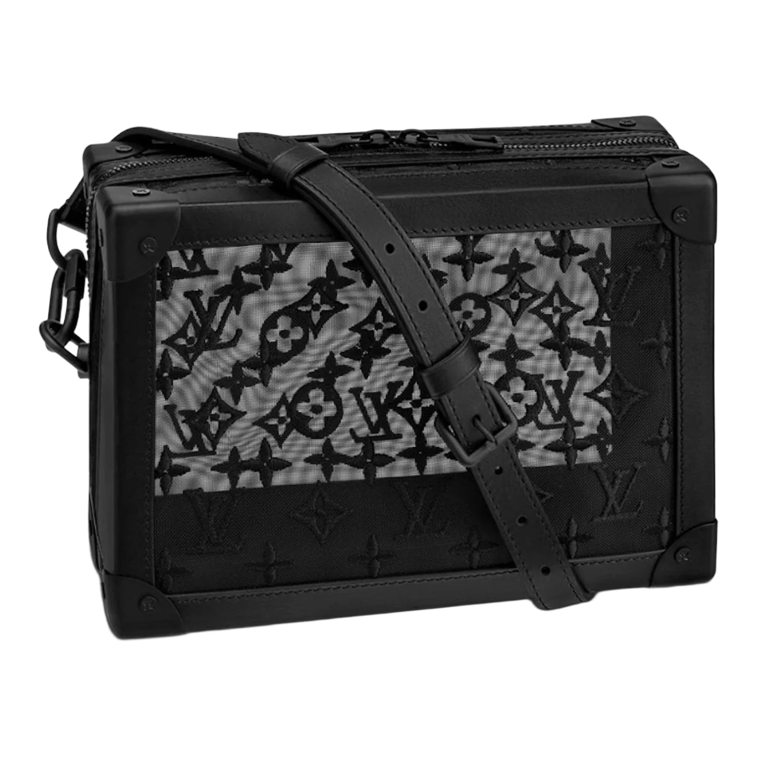 Louis Vuitton Soft Trunk Monogram Mesh Black