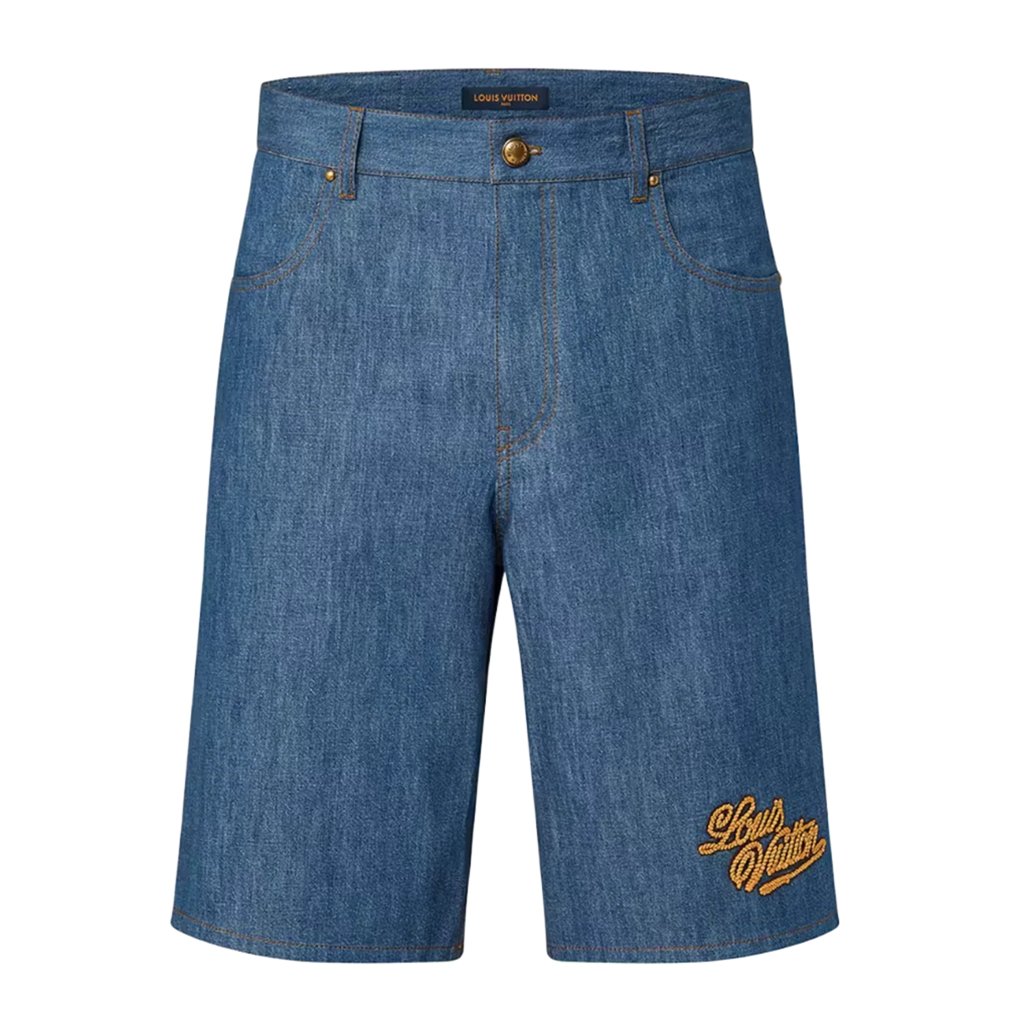 Louis Vuitton 'Western Embroidered Chambray' Shorts