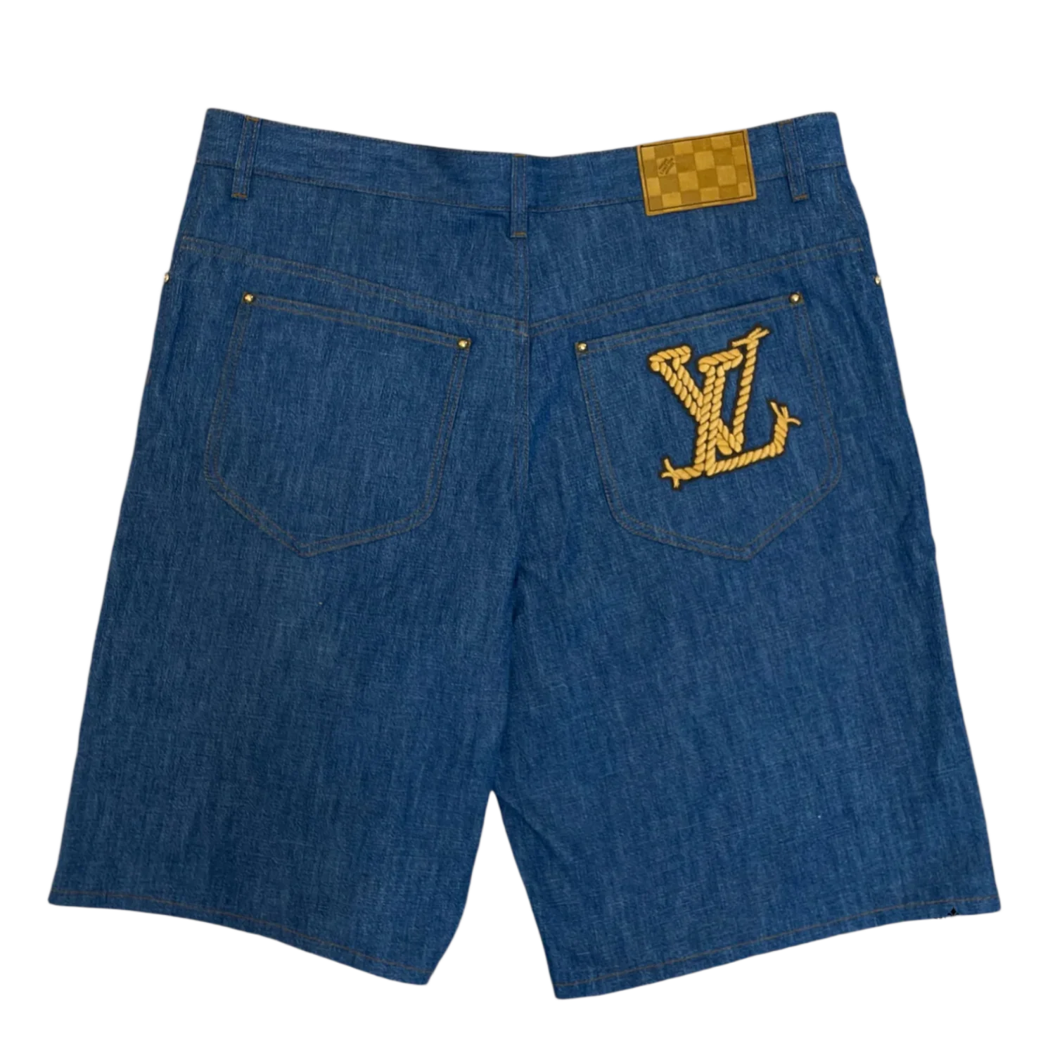 Louis Vuitton 'Western Embroidered Chambray' Shorts - Image 2