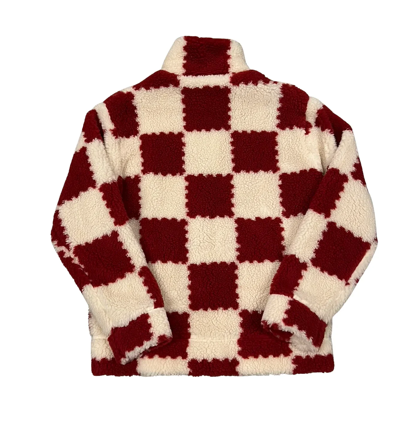 Louis Vuitton x Nigo Jacquard Damier Fleece Blouson Garnet Red - Image 2