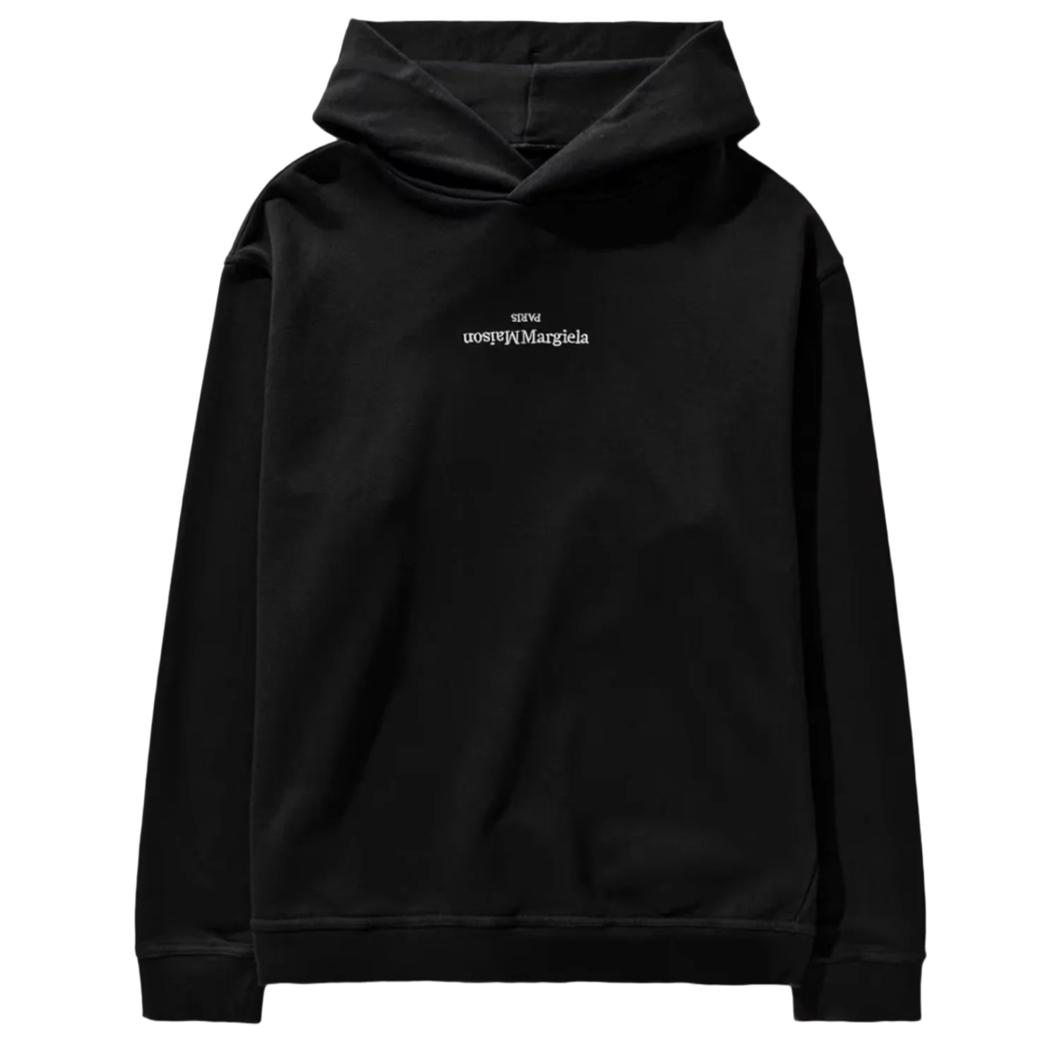 Maison Margiela 'Paris Inverted Logo' Black Hoodie
