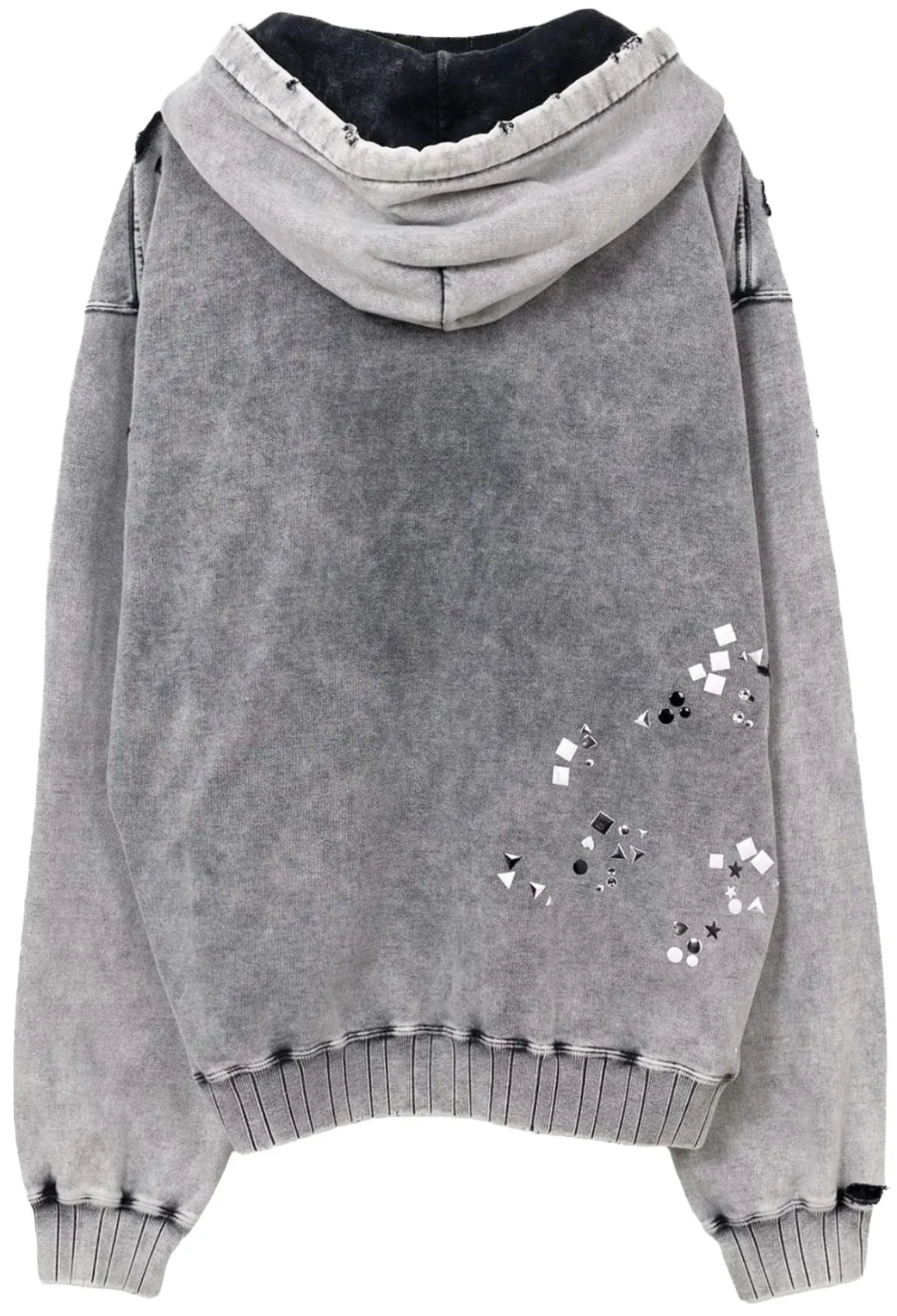 Maison Mihara Yasuhiro 'Embellished' Gray Hoodie - Image 2