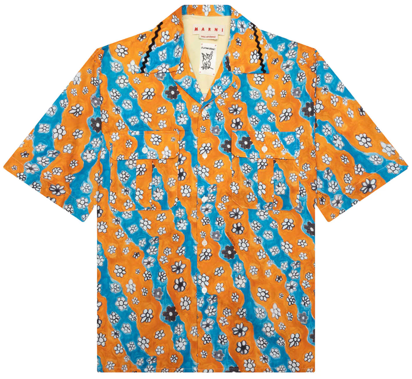 Marni 'Striped Floral' Button Up Shirt