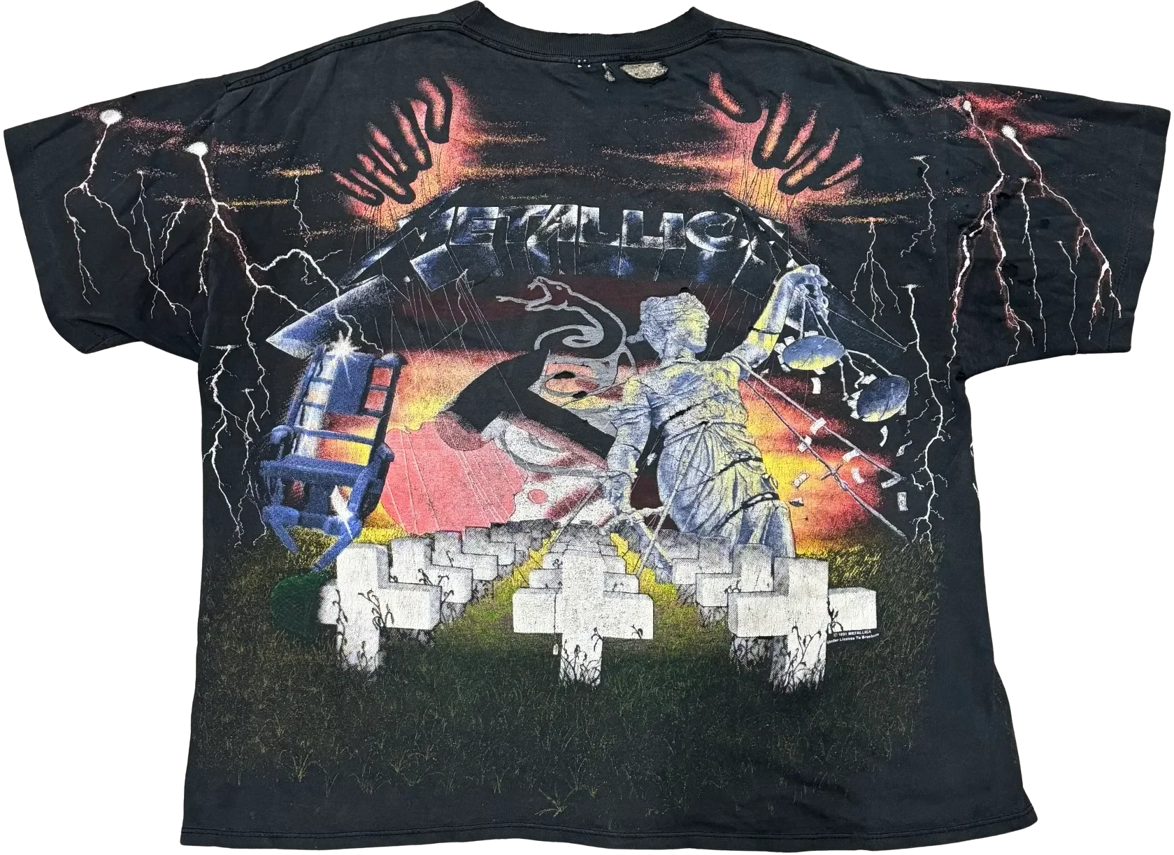 Metallica 'Graveyard' 1991 Vintage Tee - Image 2