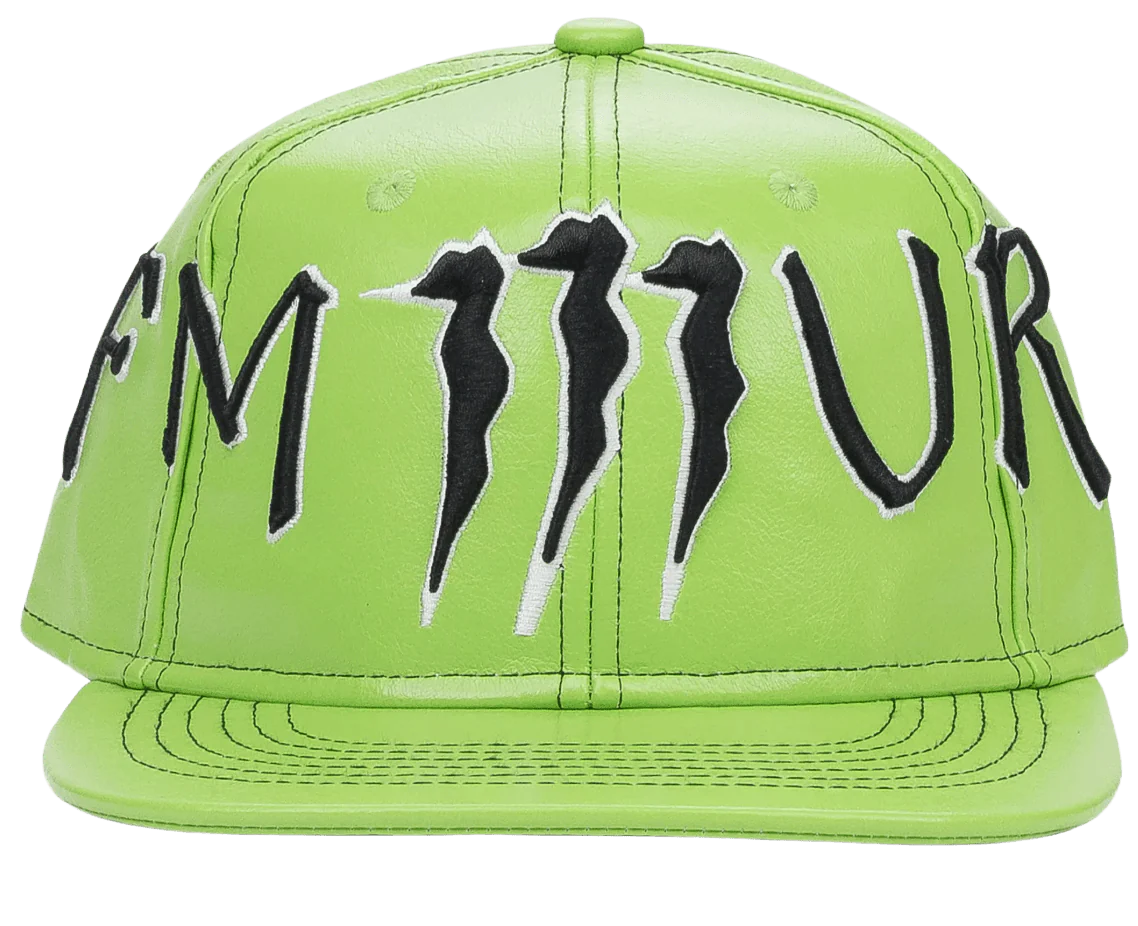 Murd333r.fm 'Monster' Leather Green Hat