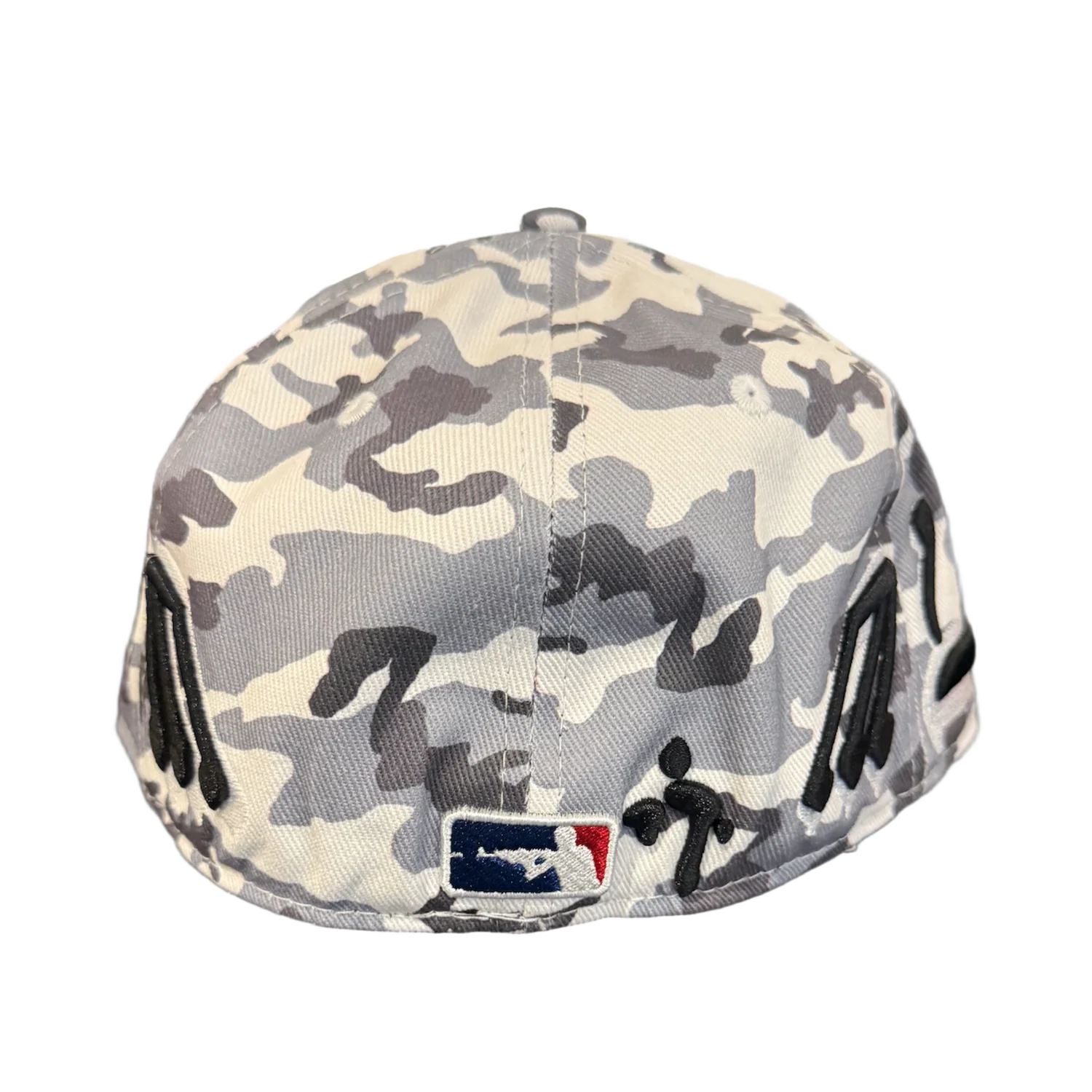 Murd333r.fm 'Snow Camo' Fitted Baseball Hat - Image 2