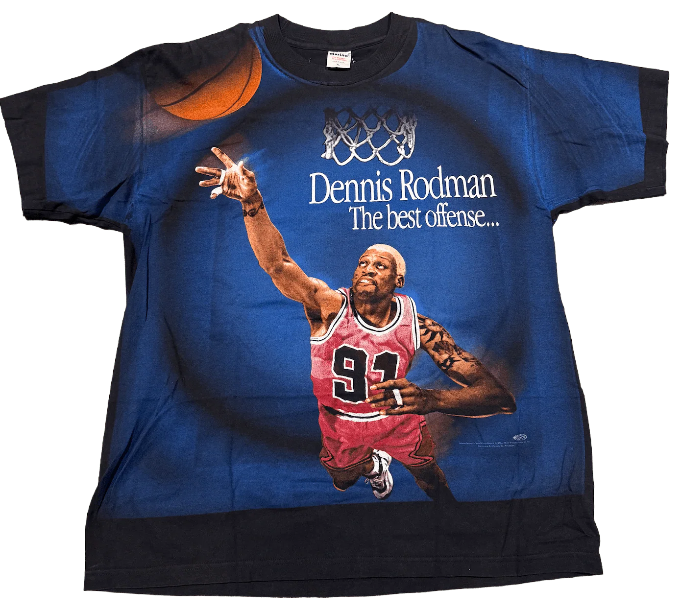 Not Applicable 'Dennis Rodman Photo' Vintage Tee
