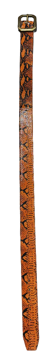 Orange Felt Snakeskin Belt - Image 2
