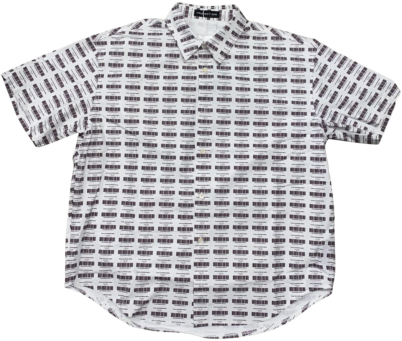 Project G/R 'Barcode' Oversized Button Up Shirt