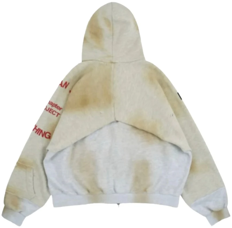 Project G/R 'Dirty Melange' Reconstructed Folded Zip Hoodie - Image 2