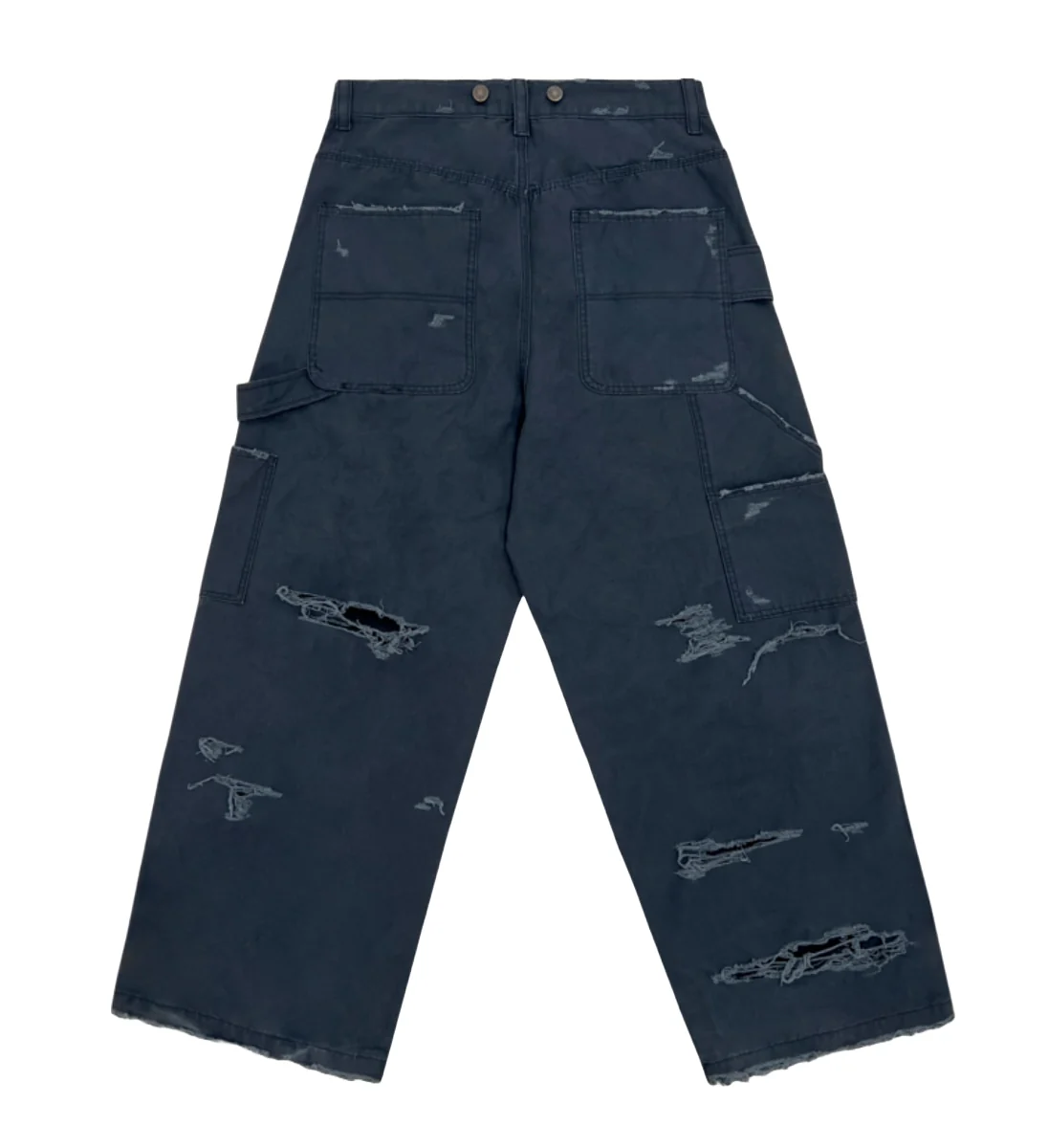 Project G/R 'Washed Black' Distressed Work Pants - Image 2
