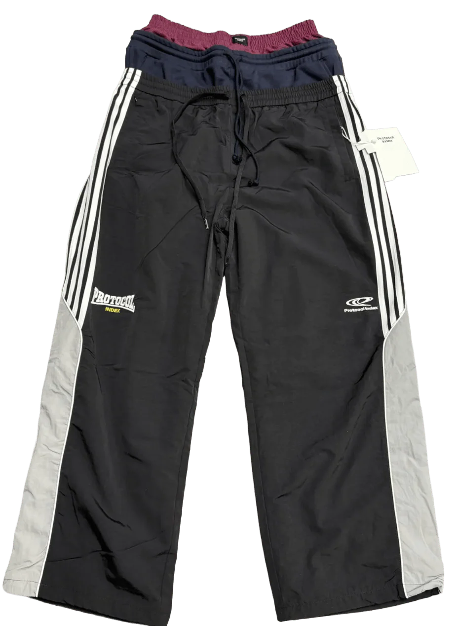 Protocol Index 3 Layered Black Track Pants