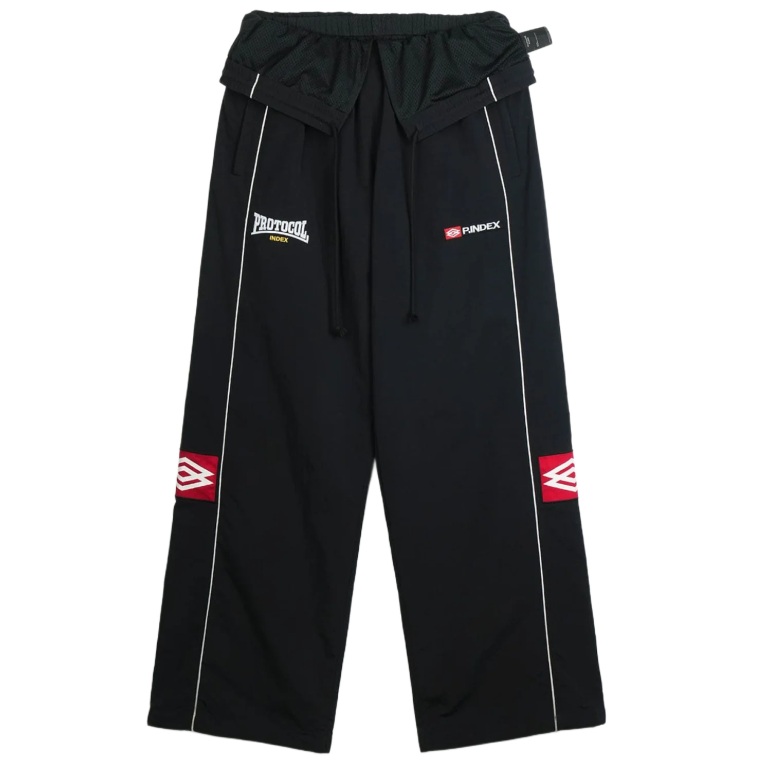 Protocol Index 'Black' Folded Waist Track Pants