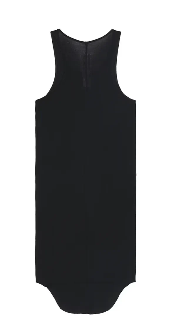Rick Owens 'Black' Basic Rib Tank - Image 2