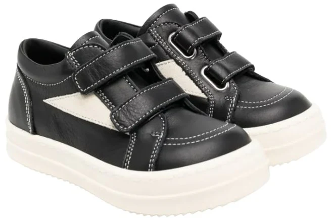 Rick Owens 'Black Leather' Baby Geo Sneaks - Image 2