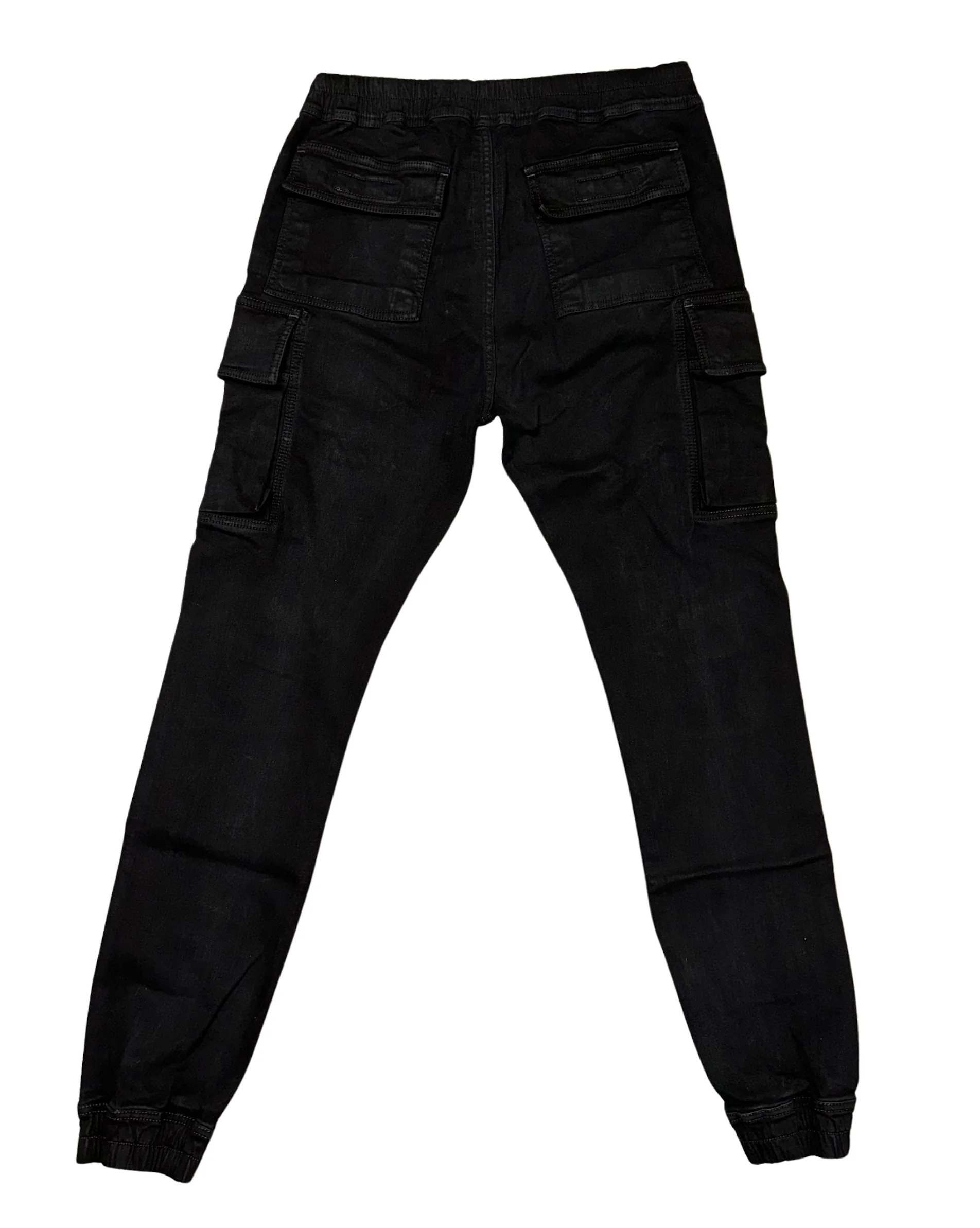 Rick Owens DRKSHDW 'Mastodon' Black Denim Cargo Pants - Image 2