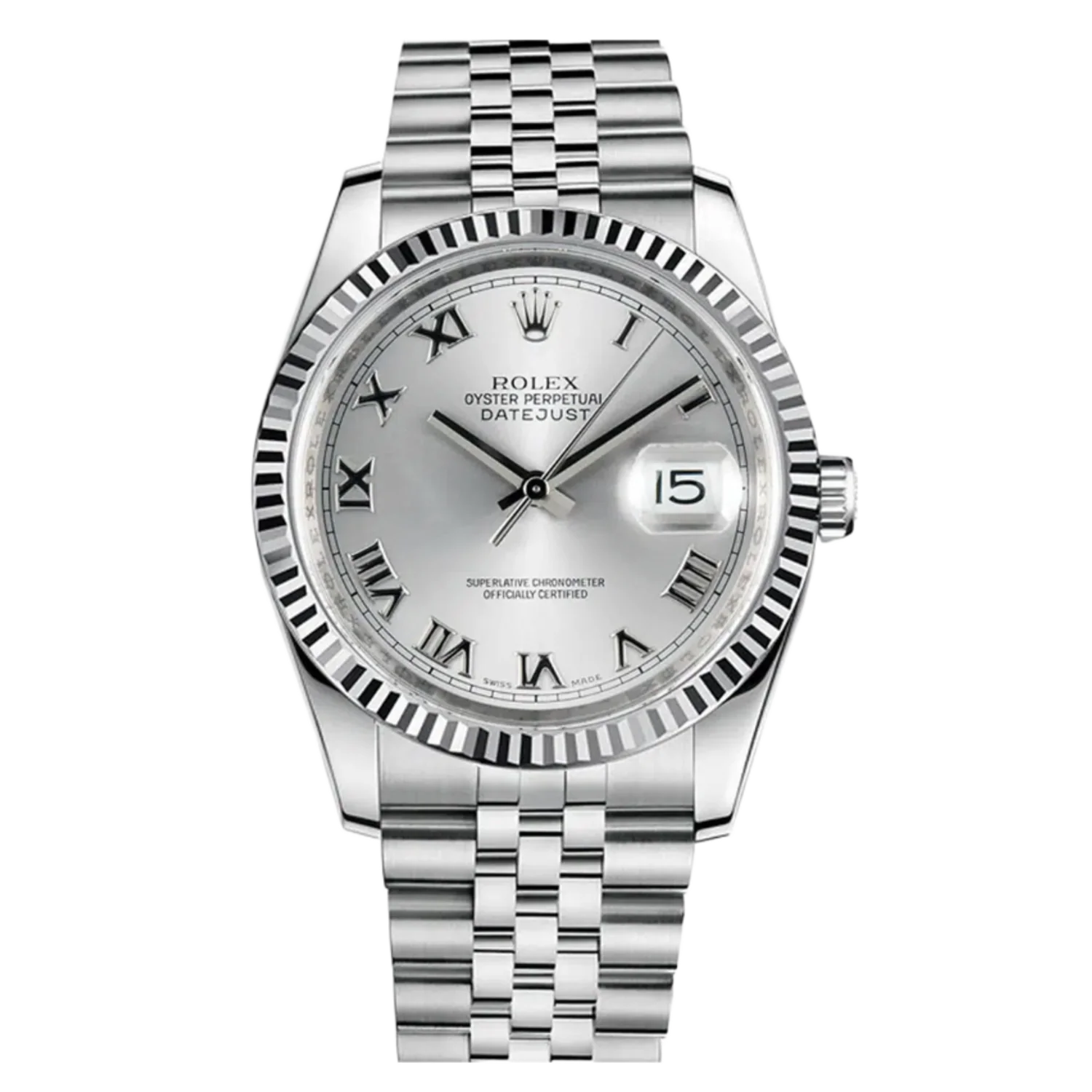 Rolex Datejust 36MM 116234 Watch Silver Dial Jubilee Bracelet
