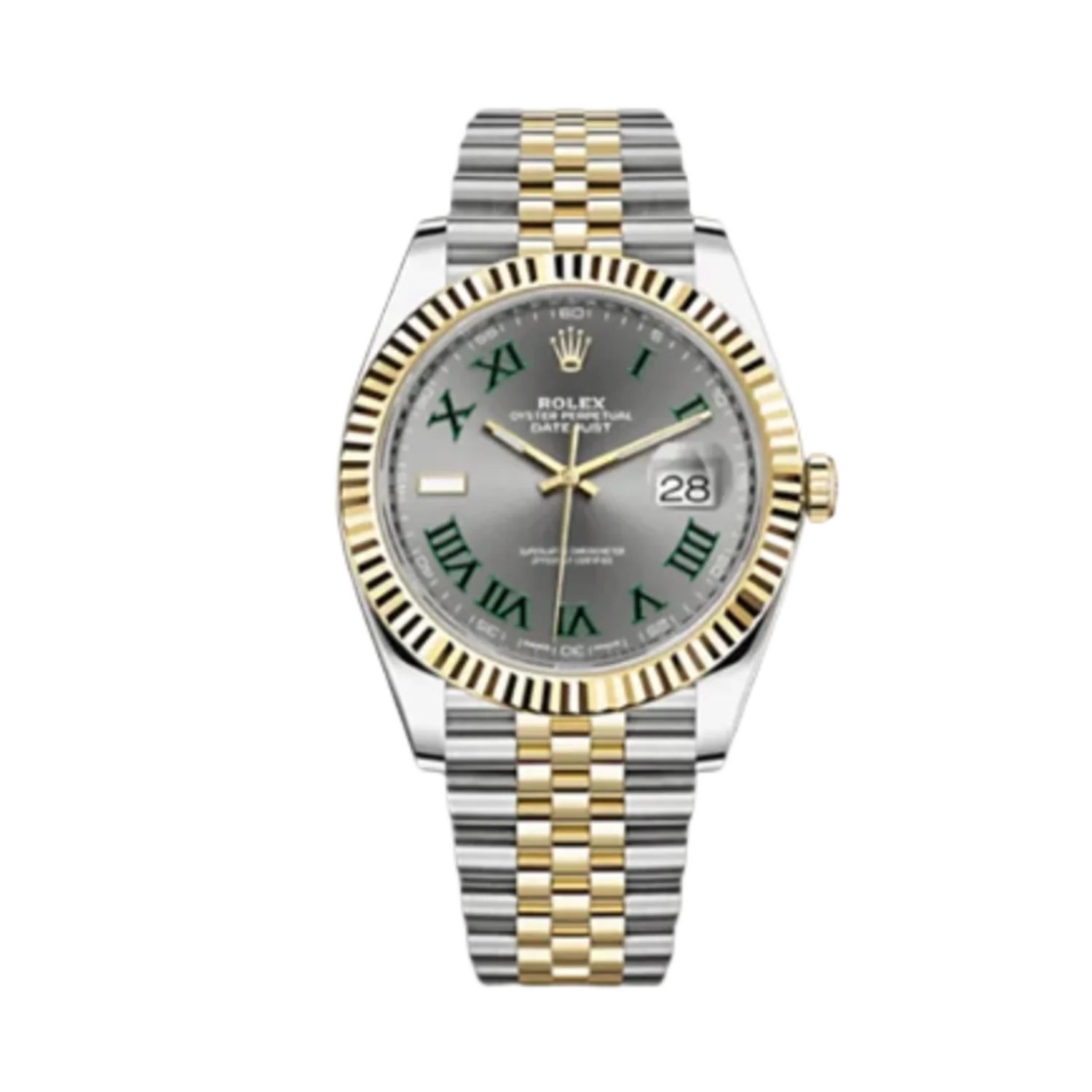 Rolex DateJust 41MM Jubilee 18K Yellow Gold Wimbledon Watch 2026