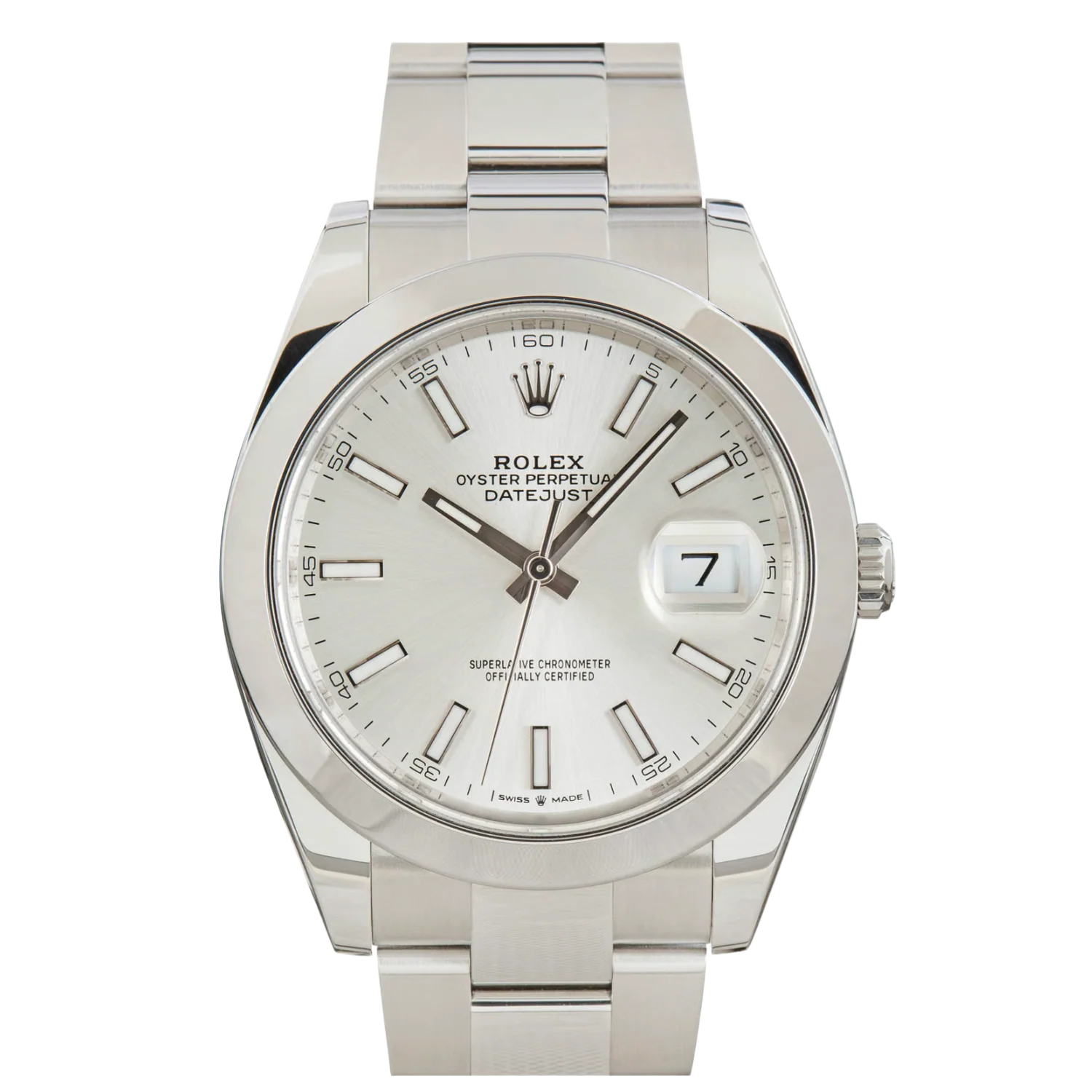 Rolex Datejust 'White Dial' 41 Oyster Perpetual Steel Watch 126300
