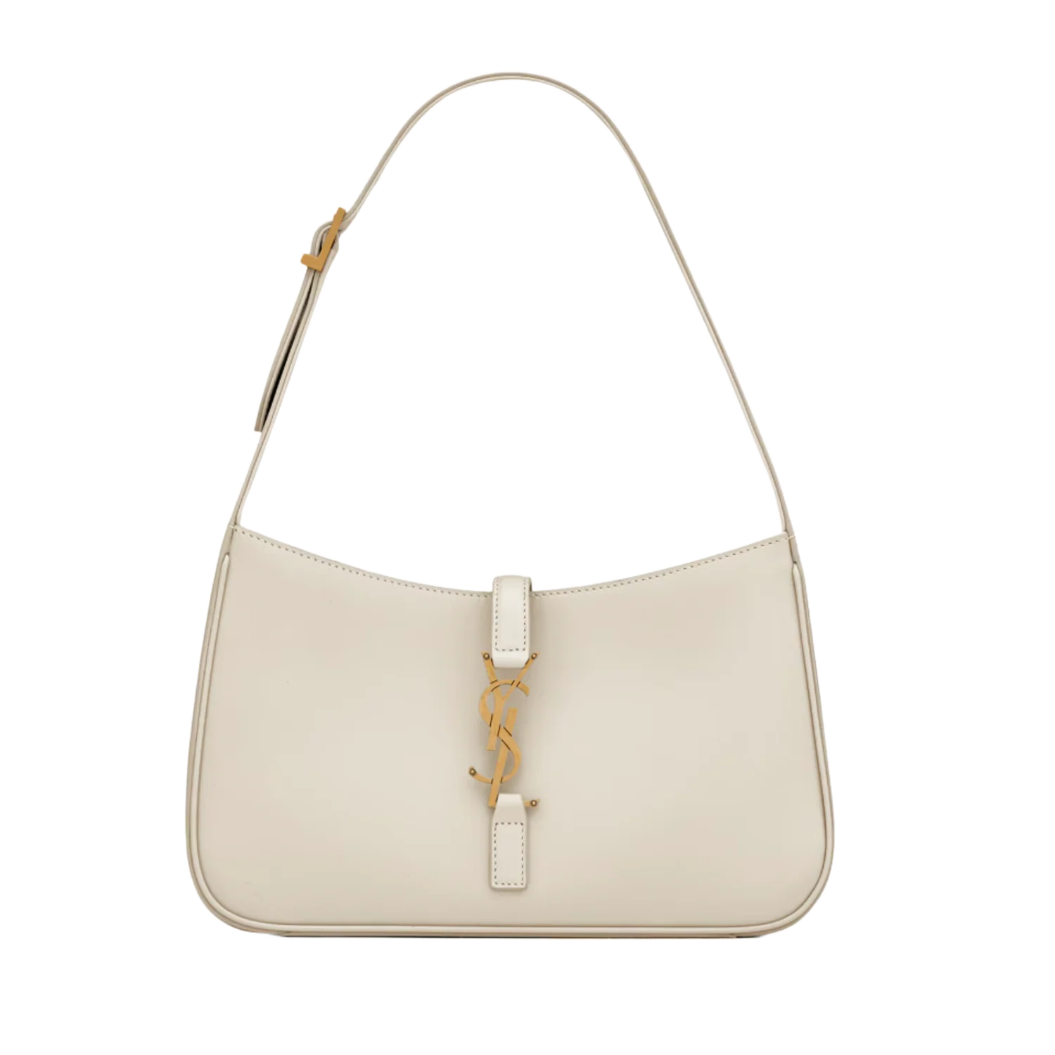 Saint Laurent Le 5 A 7 'White Leather' Hobo Bag