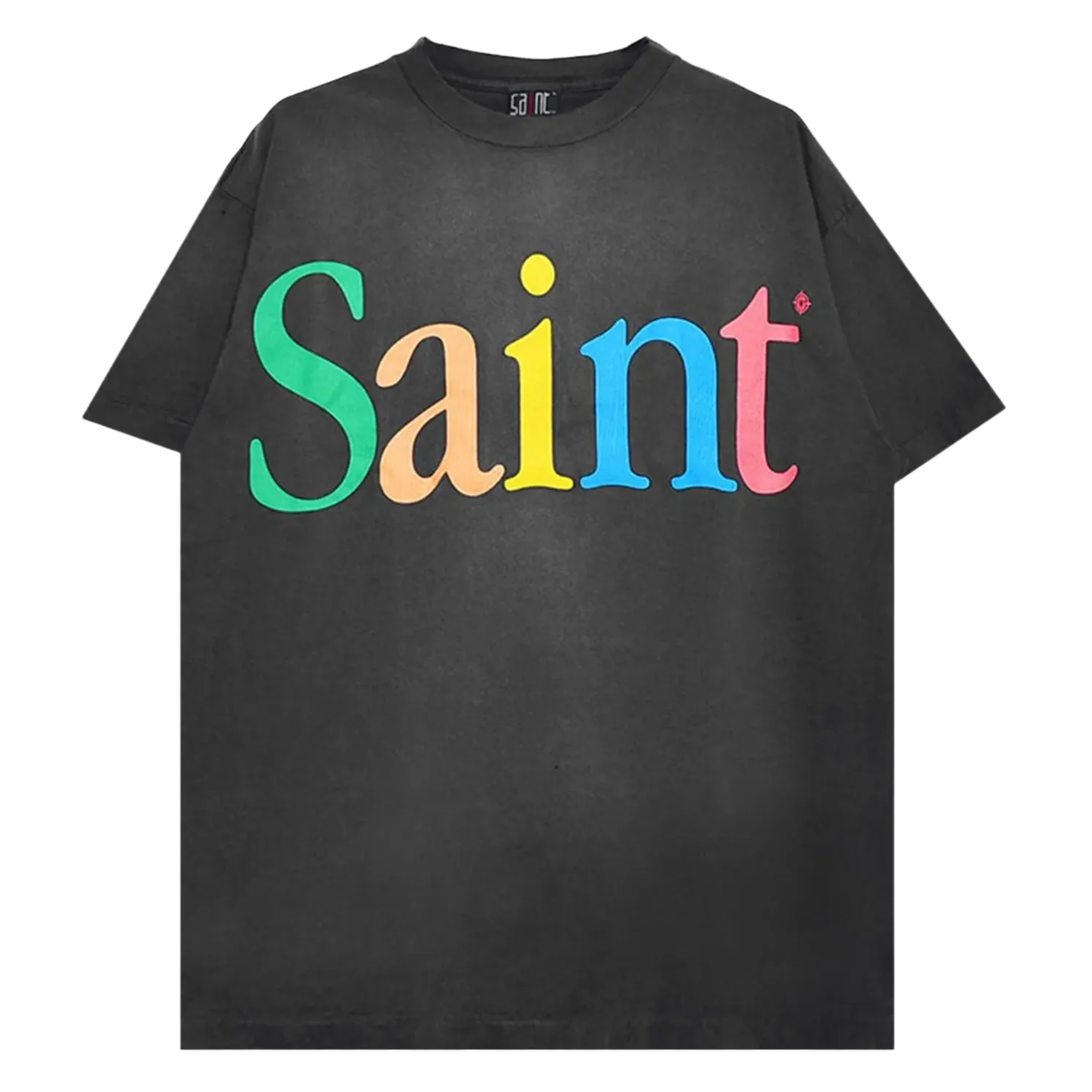 Saint Michael 'Colorful Saint' Black Tee