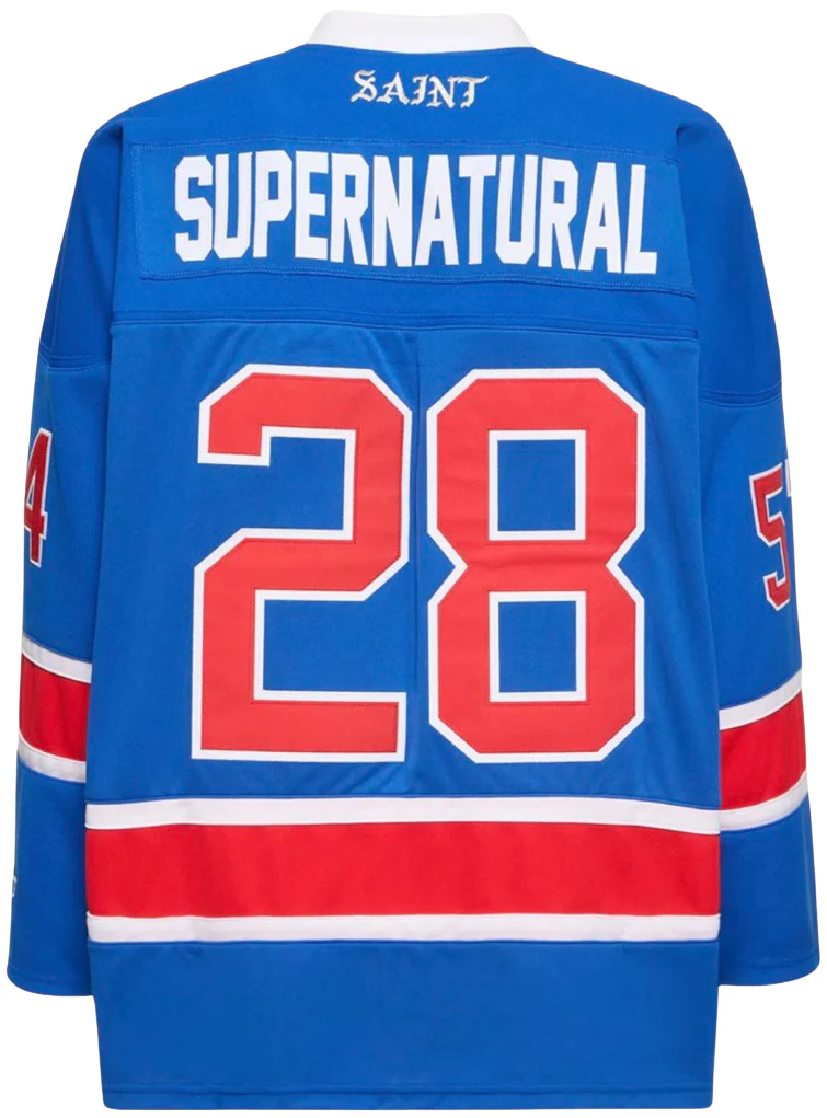 Saint Michael 'Supernatural' Blue Hockey Jersey - Image 2