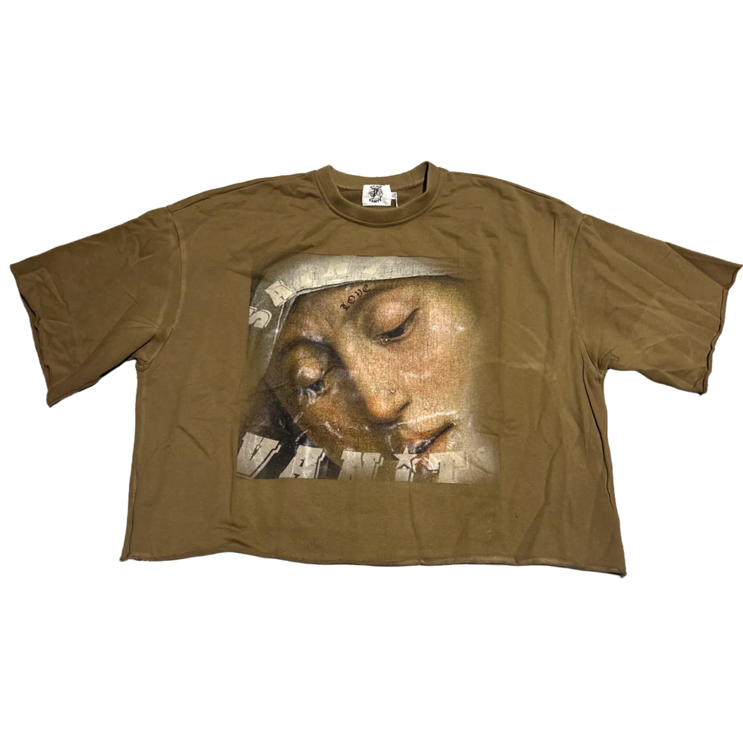 Saint Vanity 'Brown' Love Saint Cropped Crewneck
