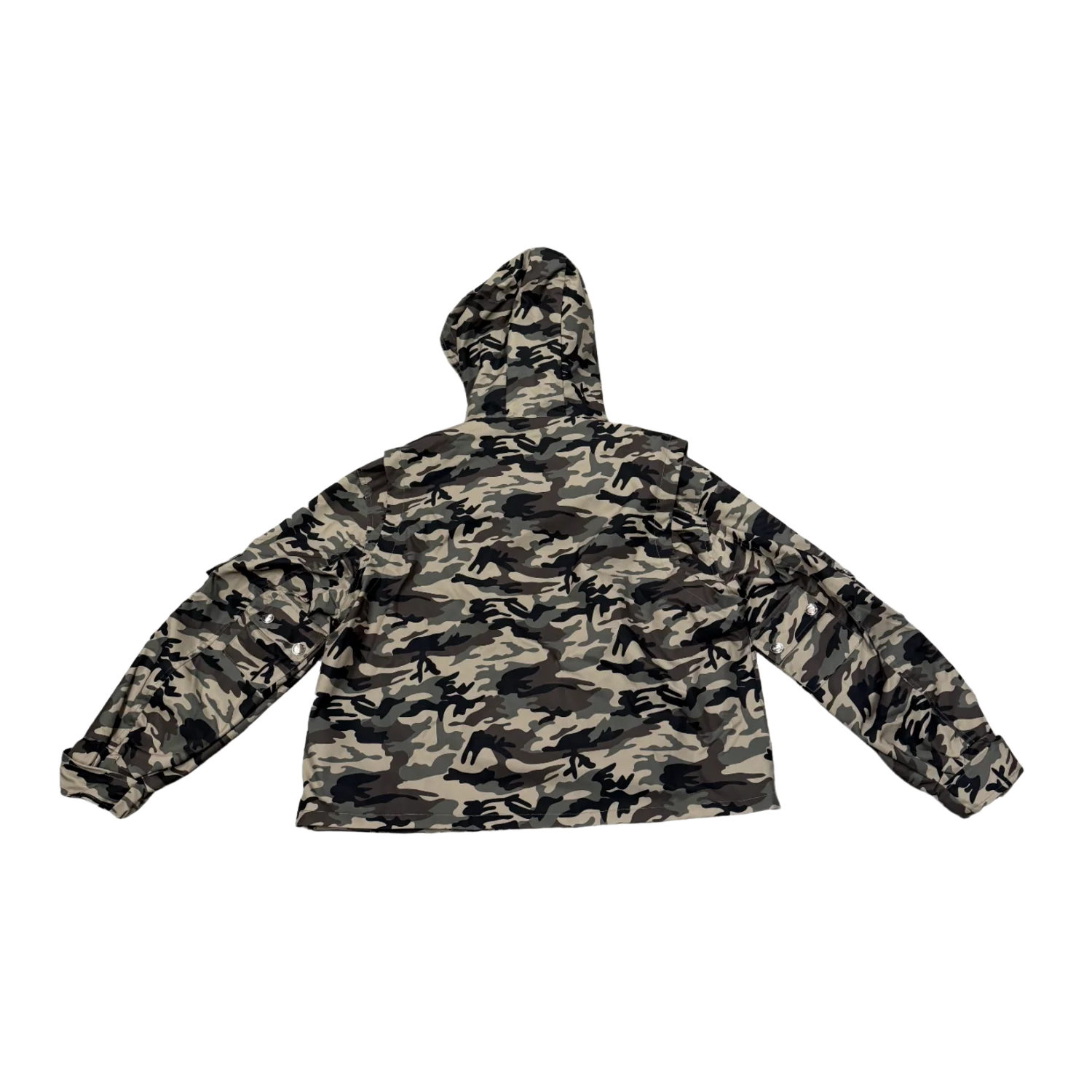 Saint Vanity 'Camo Patch Green' Zip Up Nylon Cargo Jacket - Image 2