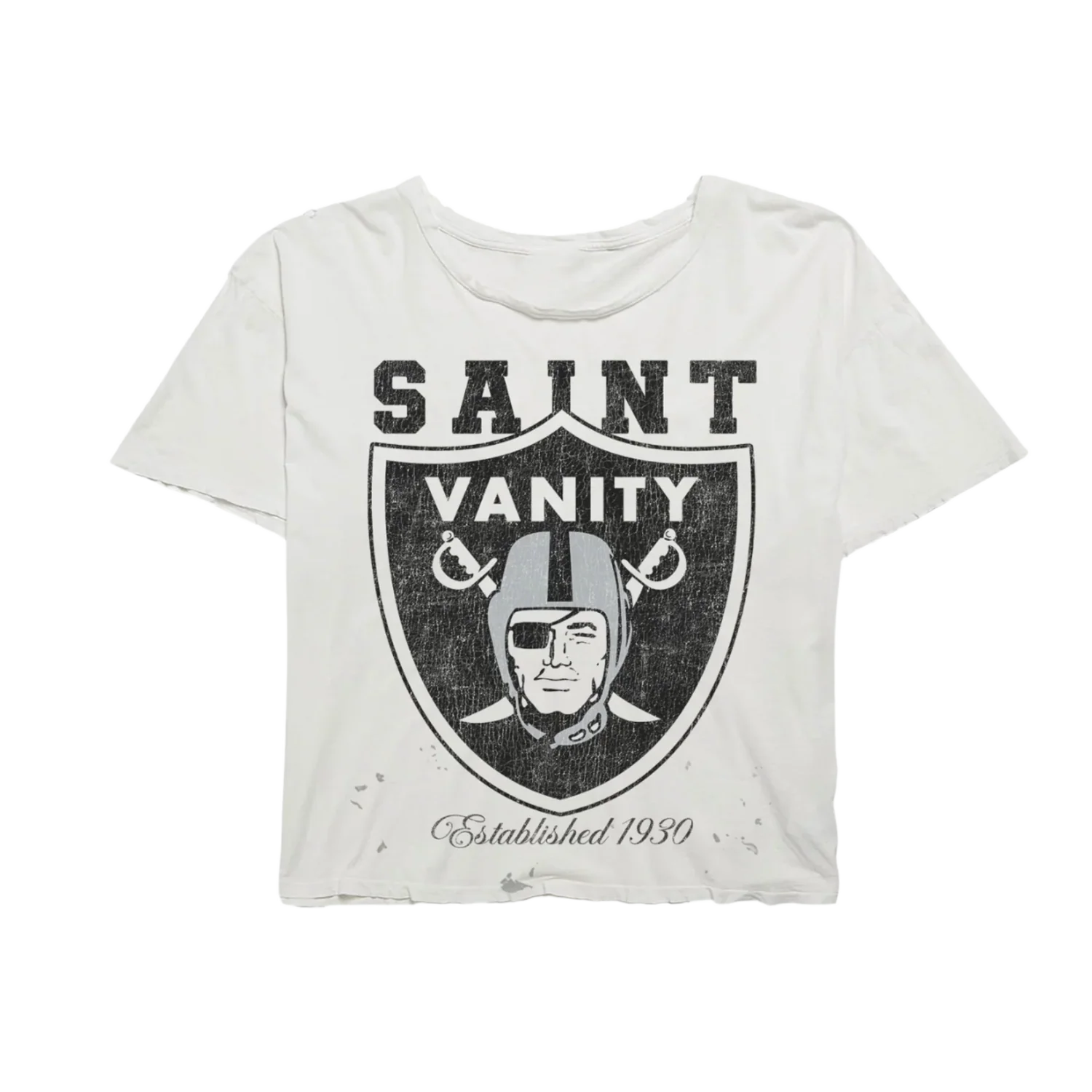 Saint Vanity 'Raiders' White Distressed Tee