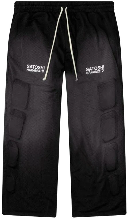 Satoshi Nakamoto 'Black' Mesh Moto Lounge Pant