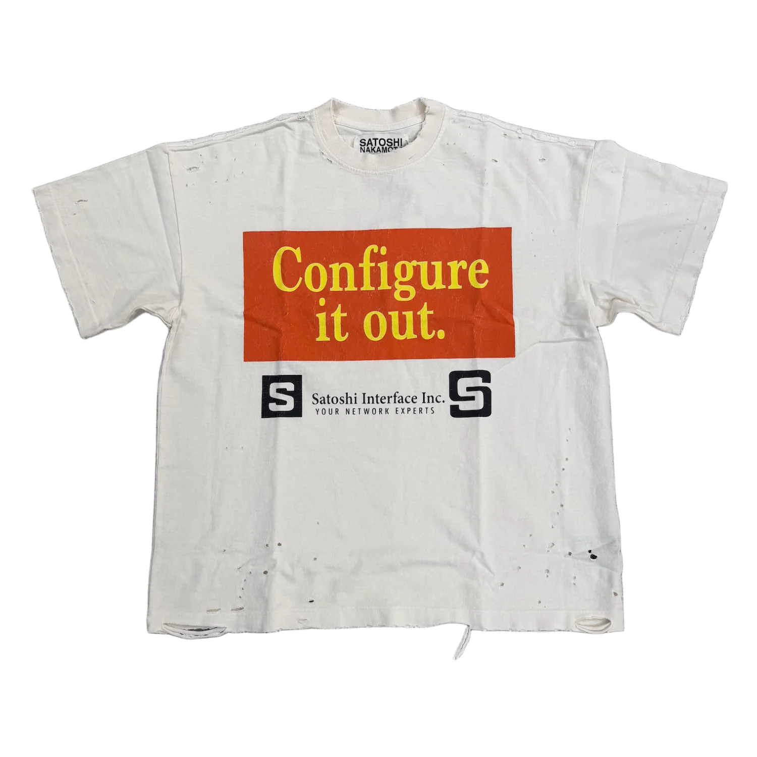 Satoshi Nakamoto 'Configure' White Tee