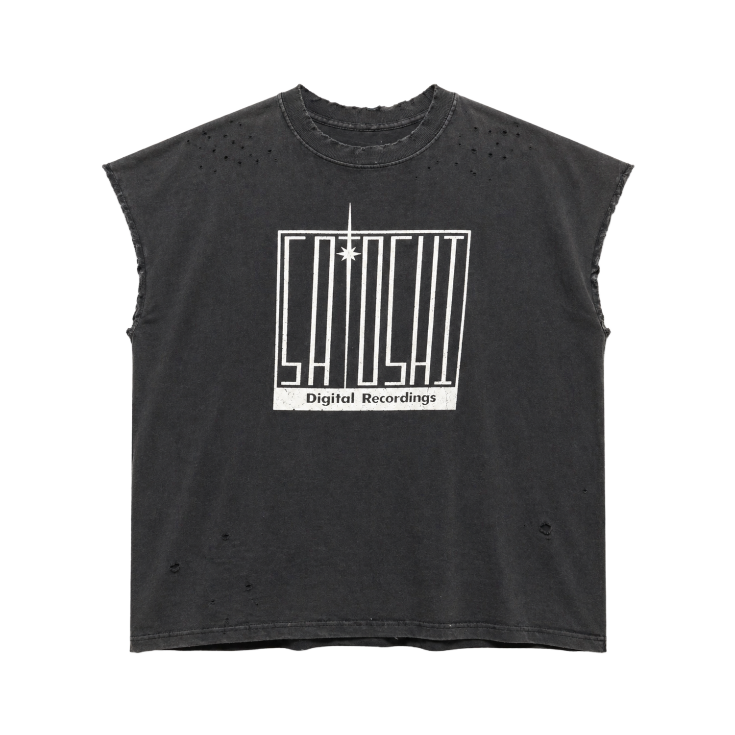 Satoshi Nakamoto 'Digital Recording' Black Cutoff Tee