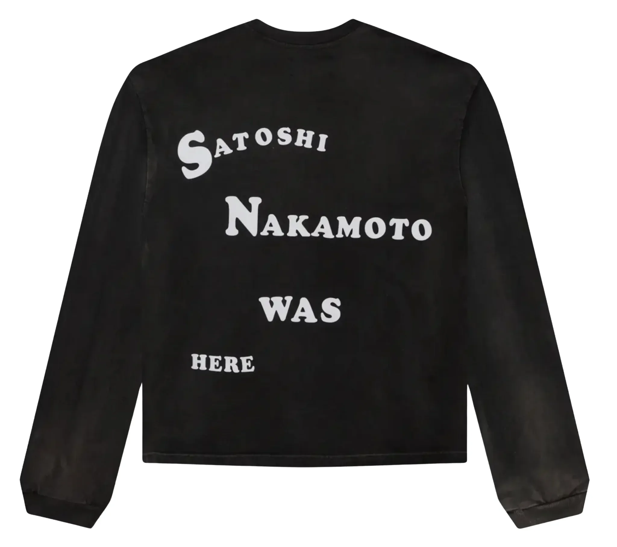 Satoshi Nakamoto 'Follow Me' Longsleeve Black Tee - Image 2