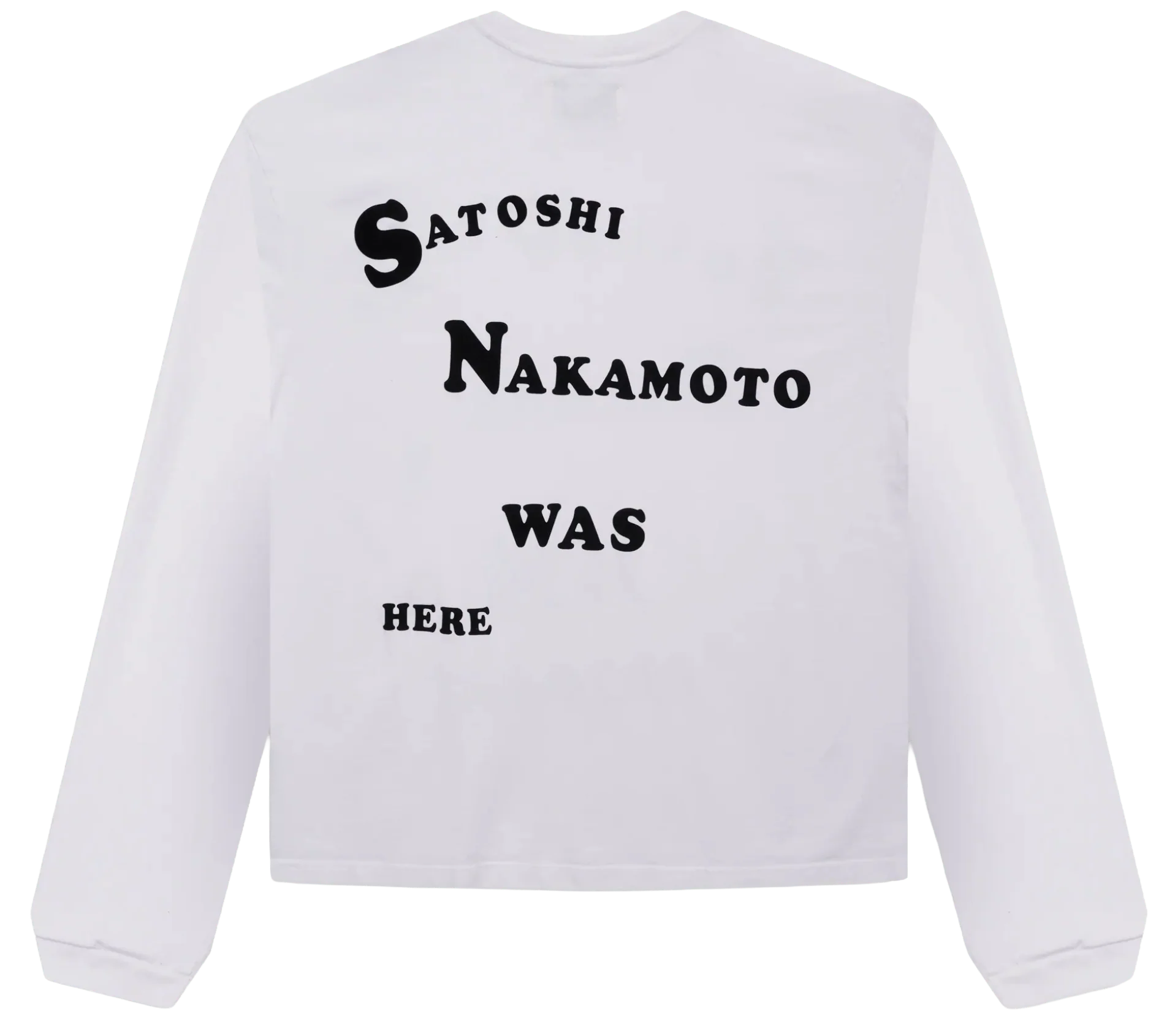 Satoshi Nakamoto 'Follow Me' White Longsleeve - Image 2