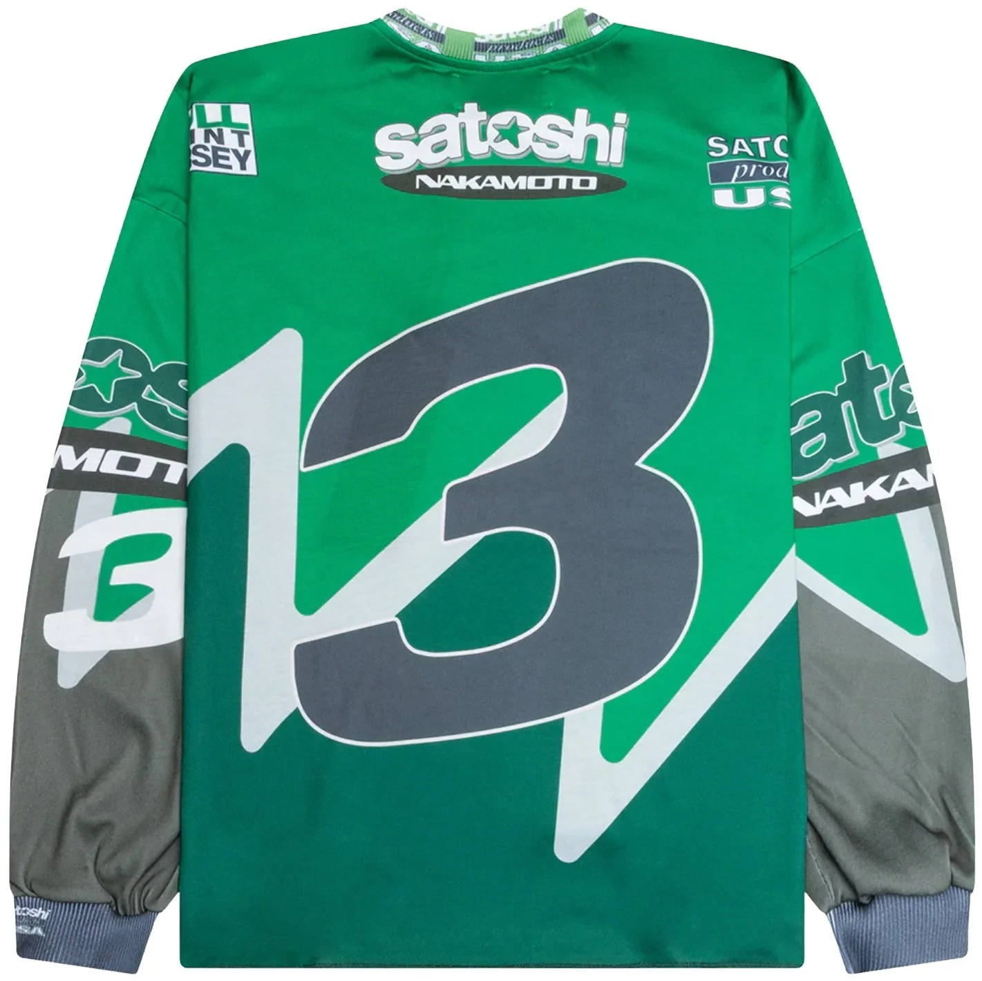 Satoshi Nakamoto 'Green' Speedway Longsleeve Jersey - Image 2