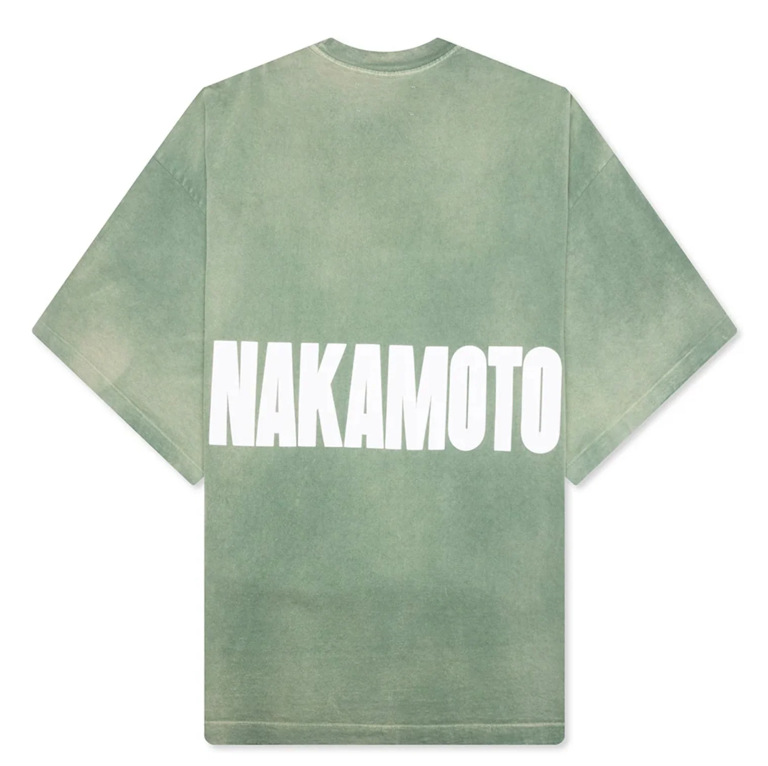 Satoshi Nakamoto 'Impact Logo' Oversized Green Tee - Image 2