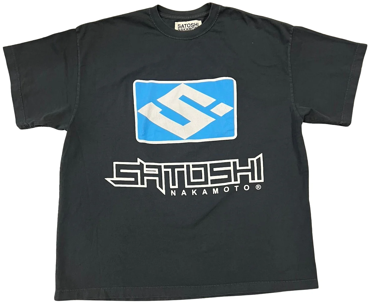Satoshi Nakamoto 'S Logo' Grey Tee