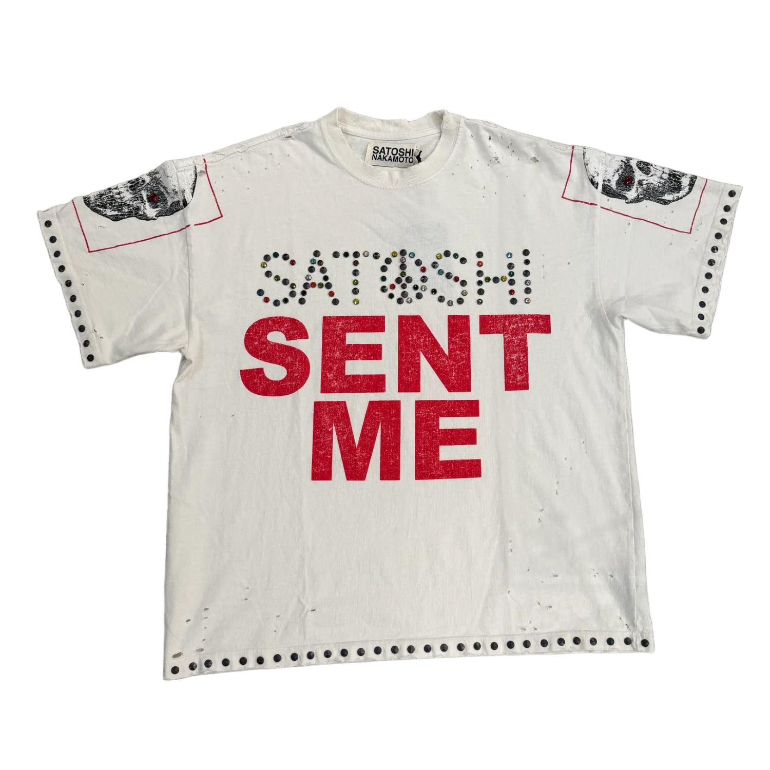 Satoshi Nakamoto 'Sent Me' White Tee
