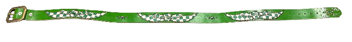 Studded 'Green Checker Gem' Green Belt - Image 2