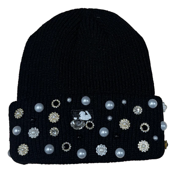 Studded 'New York Yankees' Black Beanie - Image 2