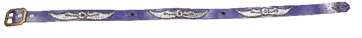 Studded 'Silver Chrome Leather/ Spider Gem' Purple Belt - Image 2