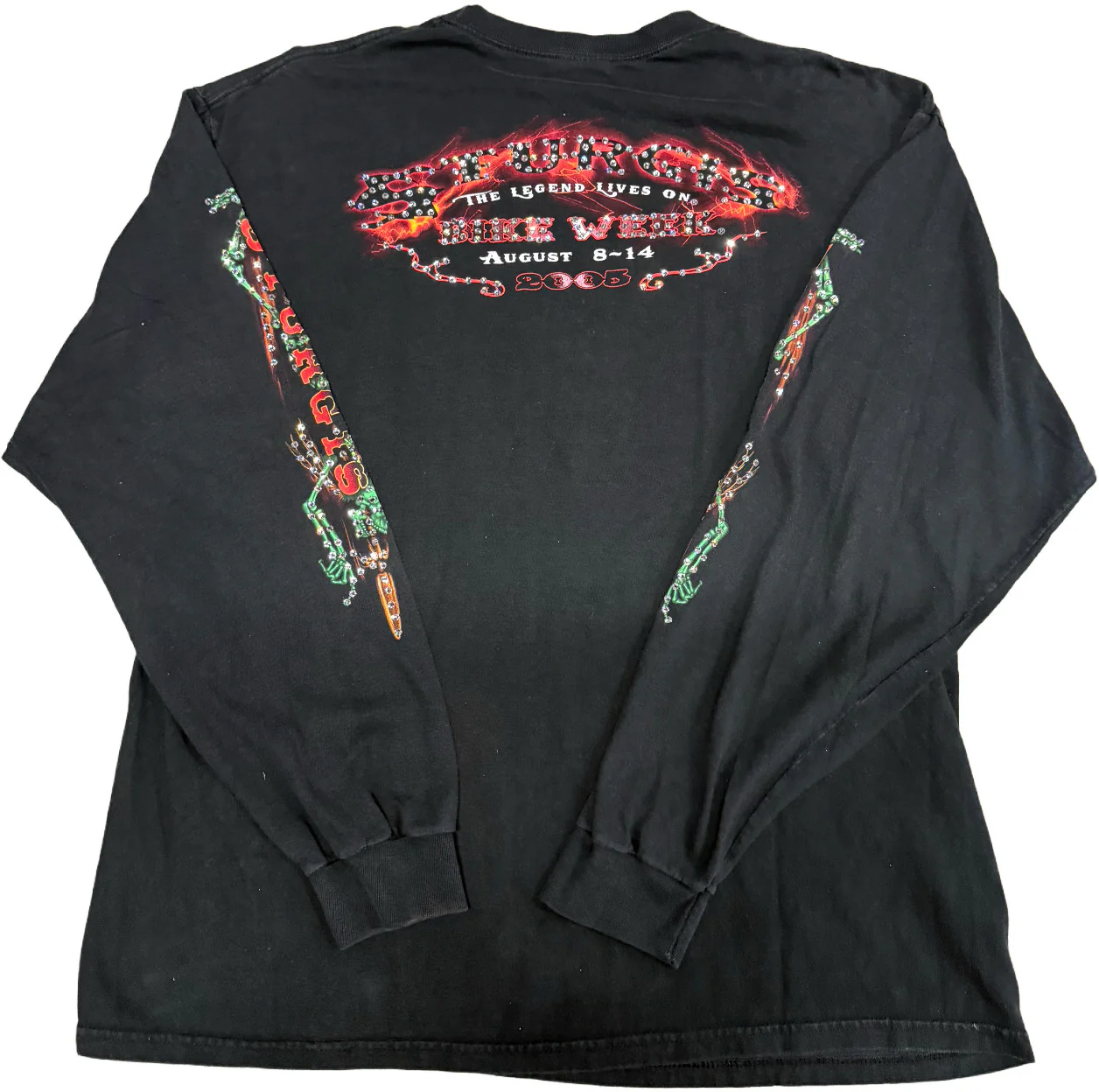 Sturgis 'Bike Week 2005' Rhinestone Vintage Longsleeve - Image 2