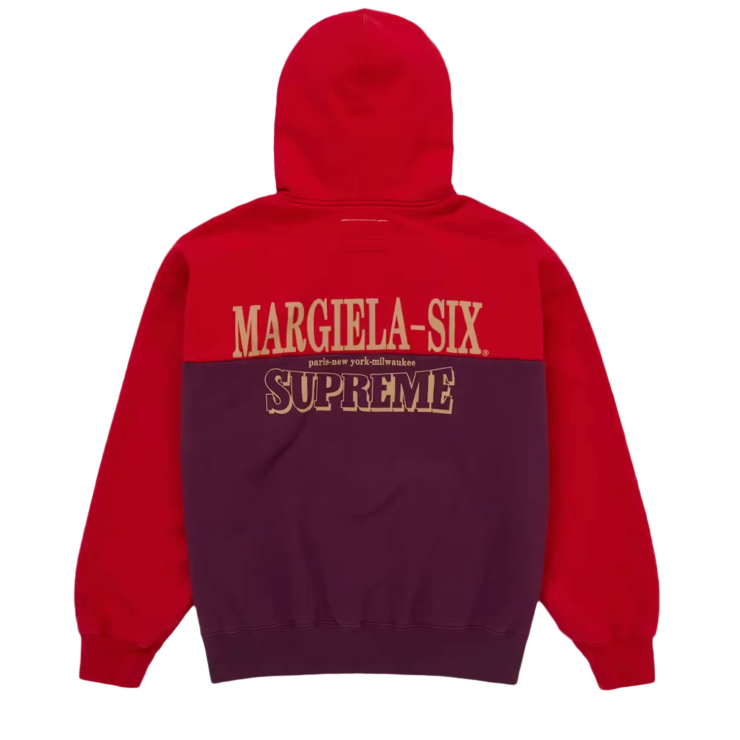 Supreme MM6 Maison Margiela Eagle Zip Up Hooded Sweatshirt Red - Image 2