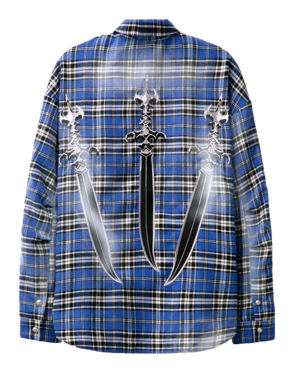 Thug Club 'Arab Sword' Blue Flannel - Image 2