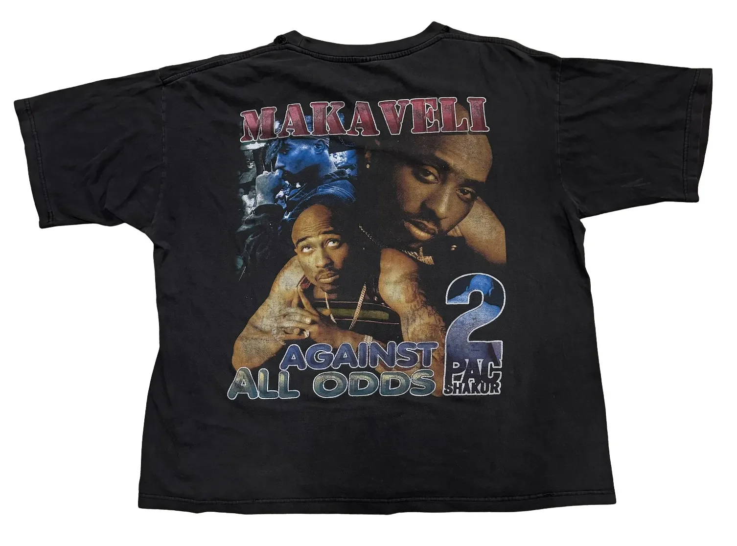 Tupac Shakur 'Makaveli' Vintage Black Tee - Image 2