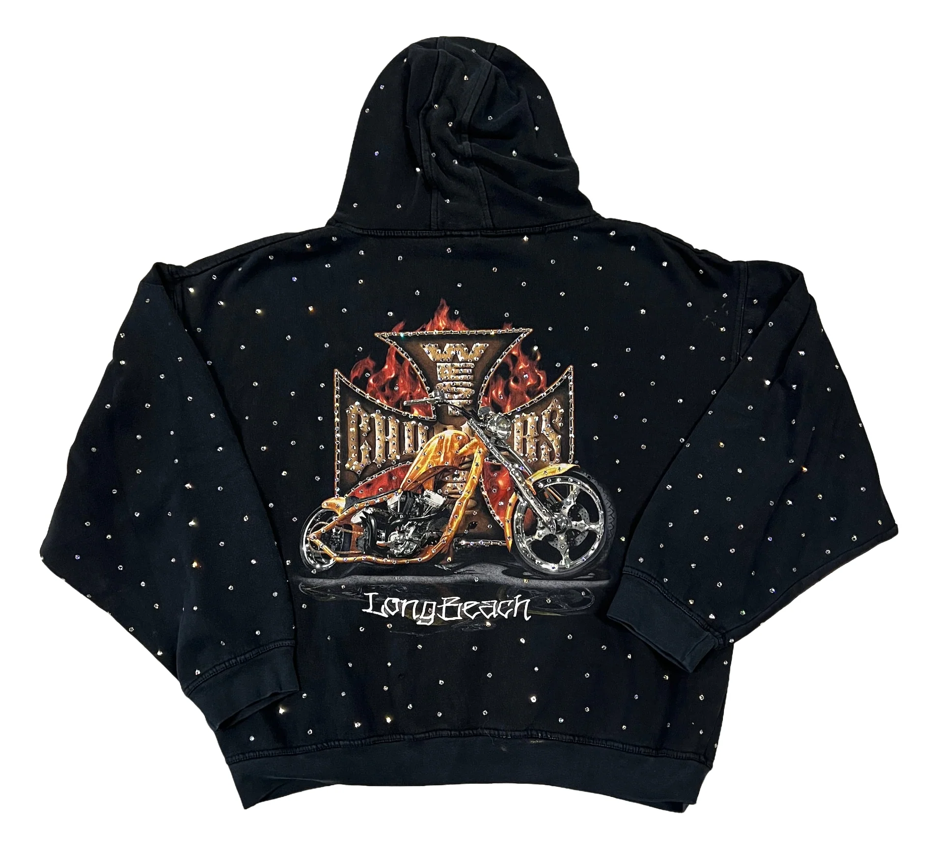 West Coast Choppers 'Long Beach' Rhinestone Hoodie - Image 2